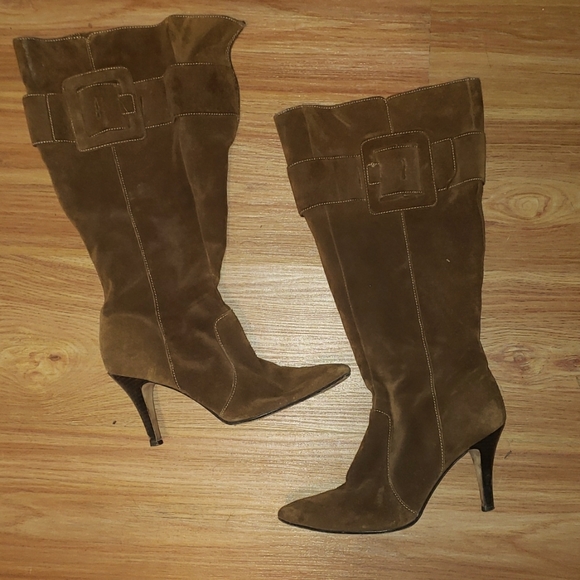 Circa Joan & David Brown Heeled Boots - Picture 1 of 2
